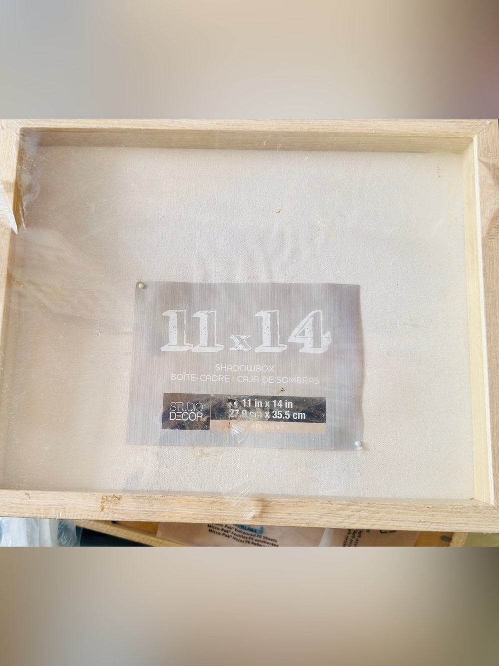 Studio Decor Natural Wood Shadowbox Frame - Light Wood Finish